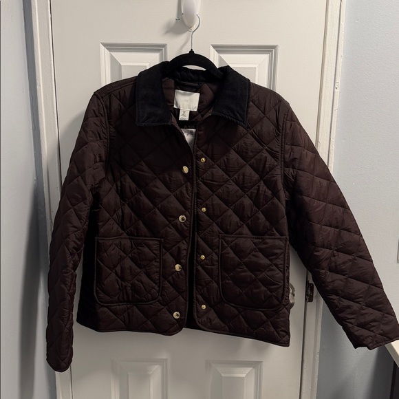 H&M Dark Brown Quilted Utility Jacket - Picture 3 of 5